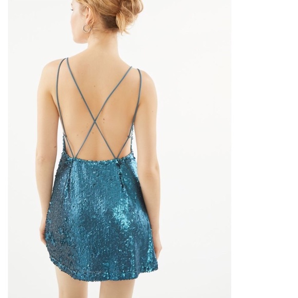 UO Sequinned Backless Mini Dress - Picture 5 of 5
